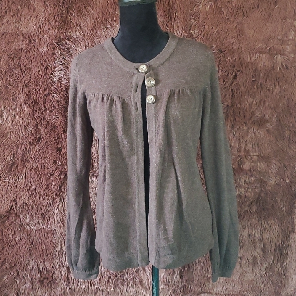 Mountain Lake Petite Brown Cardigan Sweater